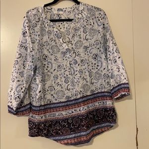 Cute navy and white top